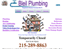 Tablet Screenshot of bleil-plumbing.com